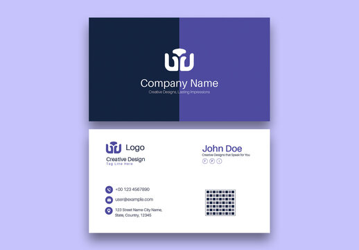 Minimalist Business Card Design with Clean Layout