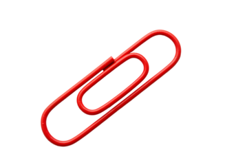 Red Paperclip on White – Bold, Minimalist Office Essential