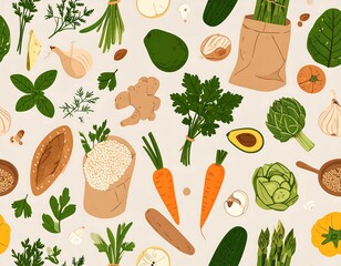 Fresh produce pattern