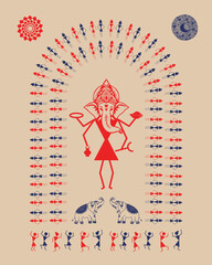 Warli Art: The Joyful Spirit of Ganesh Utsav – Celebrating Community. Warli art, Ganesh Utsav, Ganesh Chaturthi, Indian tribal art