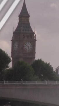 Animation of financial data processing over london cityscape