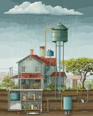 Rainwater Harvesting System on a Rural Home