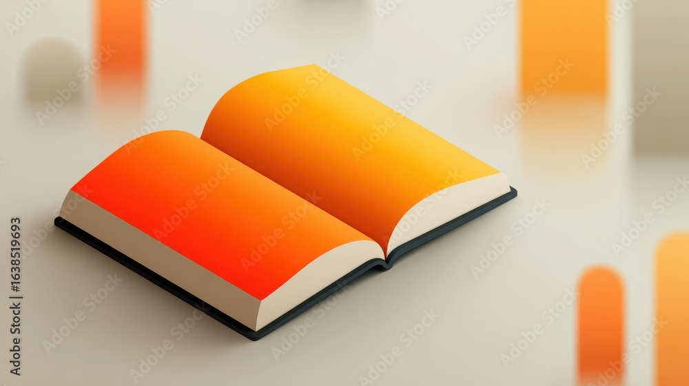 Aufkleber a book is open on a table with a white background