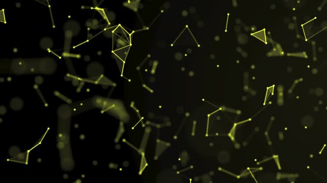 This captivating vedio portrays a dynamic interplay of geometric shapes and lines, suspended in a dark, mysterious digital space. 