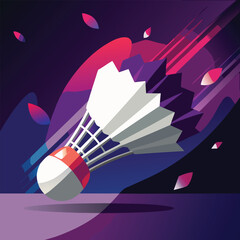 Sports badminton poster design template