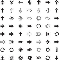 Creative Arrow Icon Set – Mixed Modern Vector Navigation Symbols