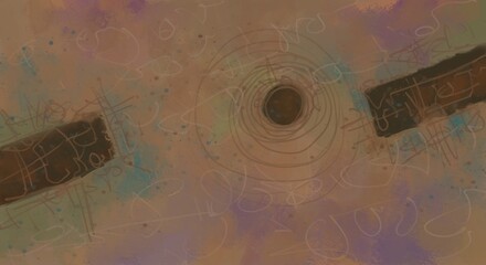 Abstract image for printing. Picture for modern interiors. The picture is painted by hand on a tablet. © neurostructure