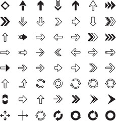 Fototapeta premium Creative Arrow Icon Set – Mixed Modern Vector Navigation Symbols