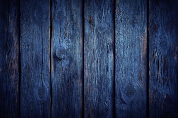 Naklejka premium Deep indigo-hued wooden planks