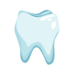 Tooth. Flat vector clipart, illustration with isolated background.