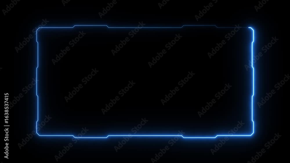 Aufkleber futuristic digital hud cyber frame technology for video overlay templates.digital hud futuristic mot