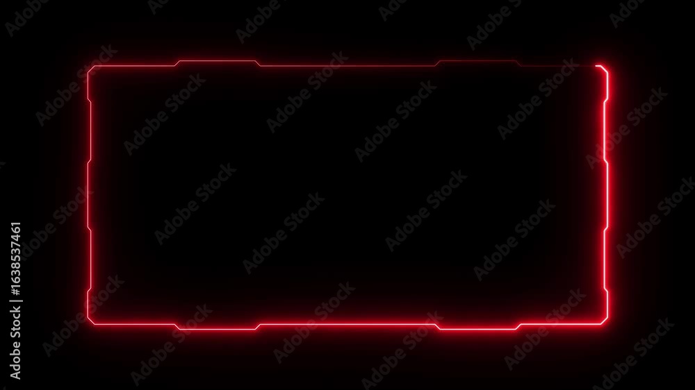 Poster futuristic digital hud cyber frame technology for video overlay templates.digital hud futuristic mot