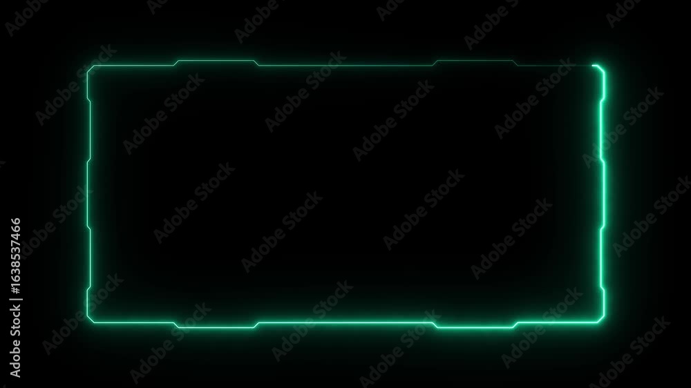 Poster futuristic digital hud cyber frame technology for video overlay templates.digital hud futuristic mot