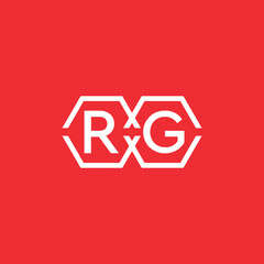 rg text logo design vector