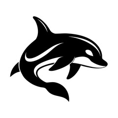 Stylized Orca Icon | Killer Whale Silhouette Vector