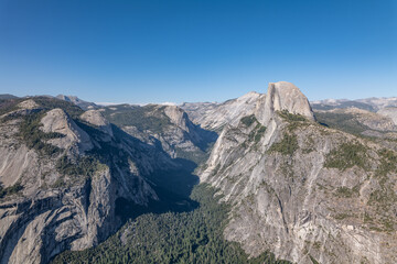 Batholith. Half Dome Granodiorite (Cretaceous). Glacier Point, Yosemite National Park, California....