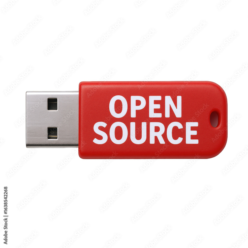 Poster red usb drive with 