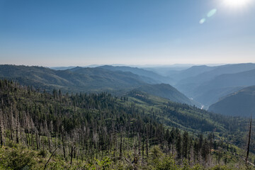 Glacier Point Rd, Yosemite National Park, Mariposa County, California. Sierra Nevada.  The Merced...