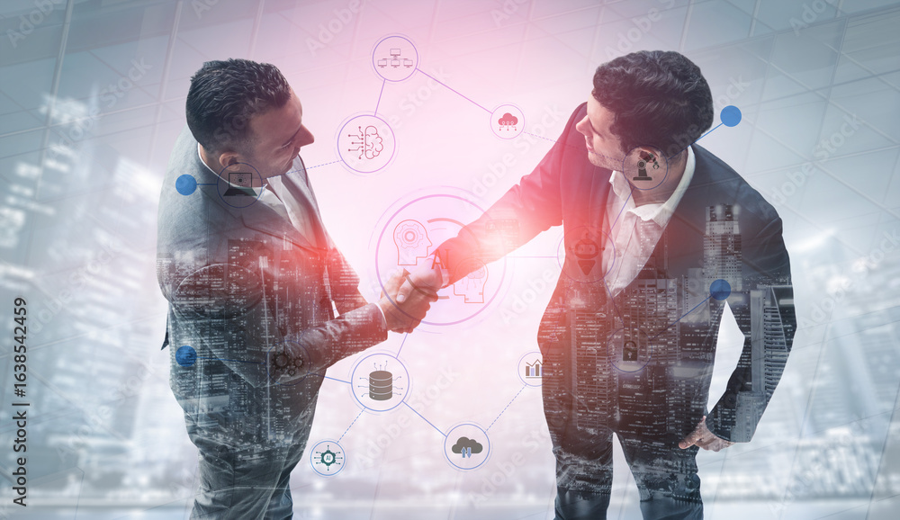 Aufkleber ai collaboration enhances connected intelligence through robotics, data, and cloud. ai collaboration