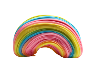 Playdough arc isolated on white background