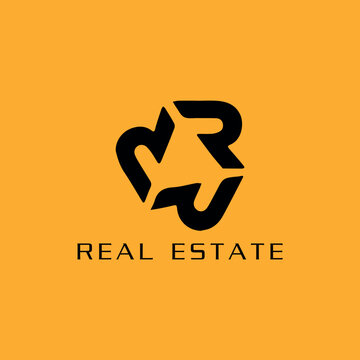 letters rrr real estate logo design vector