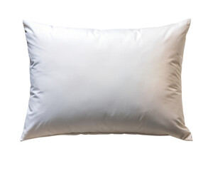 Plain white pillow isolated on transparent background