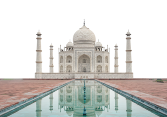 Majestic taj mahal reflection agra architecture serenity front cultural heritage. Cut out png