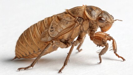 cockroach on white background