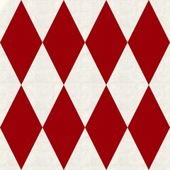 Fototapeta premium Seamless pattern of red and white geometric pattern checkered background Texture Vintage Circus Fabric Pattern