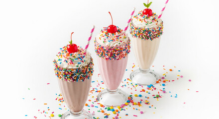milkshake in glasses