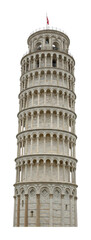 Leaning tower of pisa iconic landmark pisa italy architectural daytime historic site overview. Cut out png
