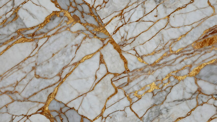 3D image White Marble with Gold Veins for Luxury Interiors &ndash; Premium Natural Stone Surface Featuring Intricate Patterns, Timeless Appeal, and High-End Design Aesthetic for Kitchens, Bathrooms, 