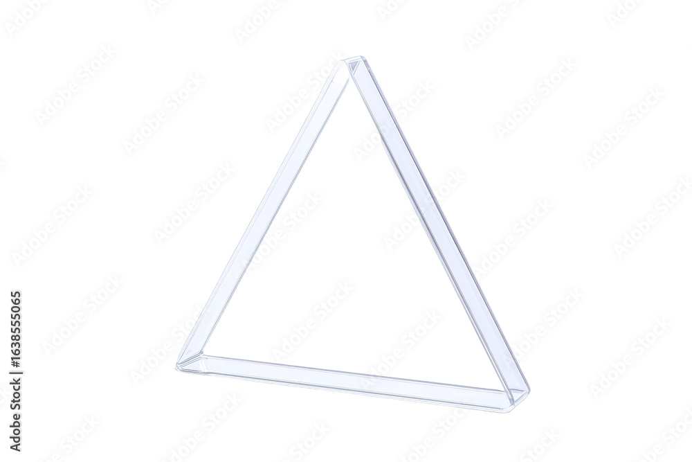 Aufkleber geometric abstract triangle shape with clear material and subtle lighting effects