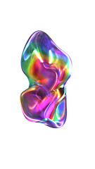 Iridescent photo render for modern poster art