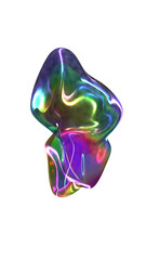 Iridescent photo render for modern poster art