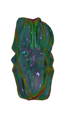 Iridescent photo render for modern poster art