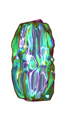 Iridescent photo render for modern poster art