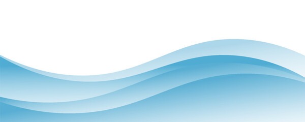 Fototapeta premium Blue and white business wave banner background. vector