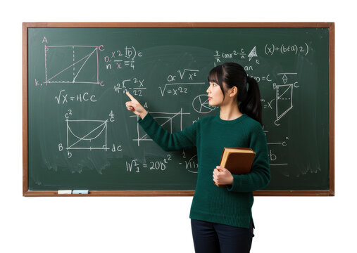 Teaching mathematics concepts in classroom student engagement educational content indoor perspective learning techniques. Cut out png