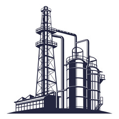 creative details Distillation Column Vector Illustration 