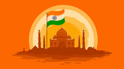 Obraz premium Bharat, india, flag with vibrant and subtle colors 
