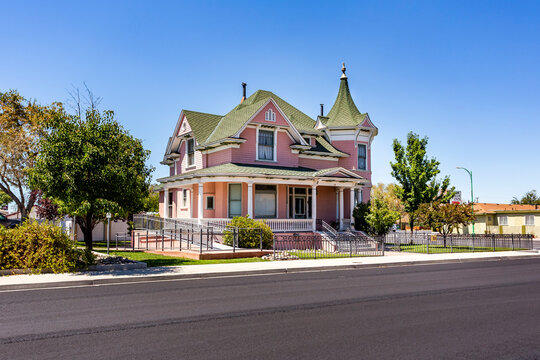 Historical building of the Douglass Mansion and Cottage Hospital in Fallon, Nevada