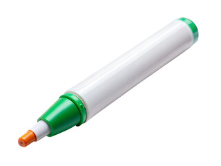 Green and white marker pen, isolated on transparent background