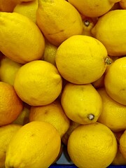 Set of lemons. Yellow color. Background.