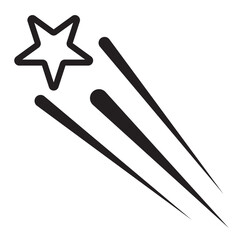 Collection of hand drawn shooting stars and meteors in various styles