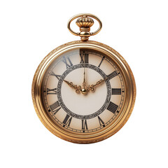 Elegant gold pocket watch with Roman numerals classic design timepiece