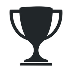 Fototapeta premium Monochrome trophy icon symbolizing achievement and success