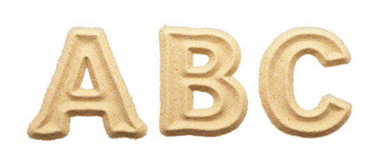 Creative clay alphabet letters studio setting educational content artistic environment learning concept. Cut out png