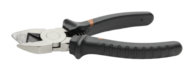 Hand tools for electrical work workshop pliers industrial setting precision cutting. Cut out png