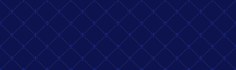 Fototapeta premium Elegant navy blue diamond pattern background. Subtle texture creates sophisticated, luxurious feel. Ideal for websites, presentations, or branding. Evokes feelings of prestige and refinement.